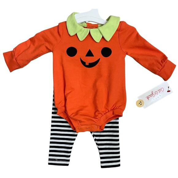 Cat & Jack NB Halloween Pumpkin Outfit - Picture 1 of 4